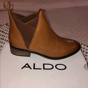 Chelsea style leather booties